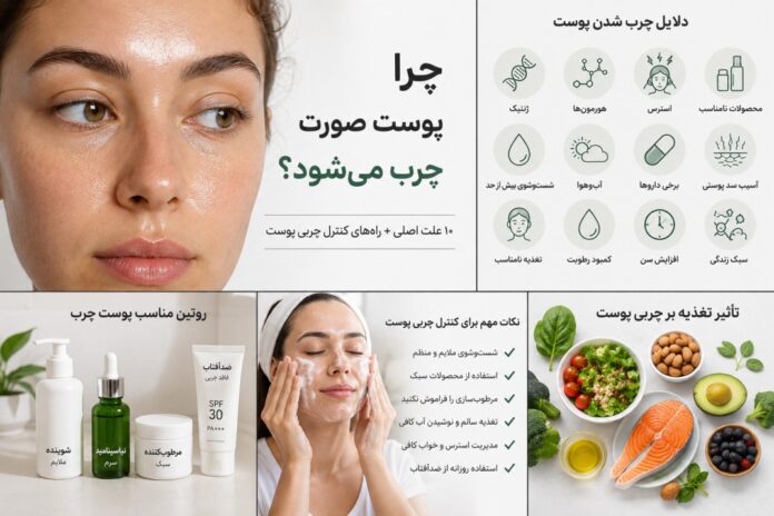 چرا پوست چرب میشود